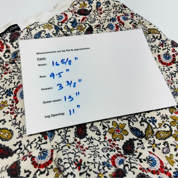 Women's Dear John Multicolored Paisely Print Summer Shorts Size 33 - Picture 9 of 11